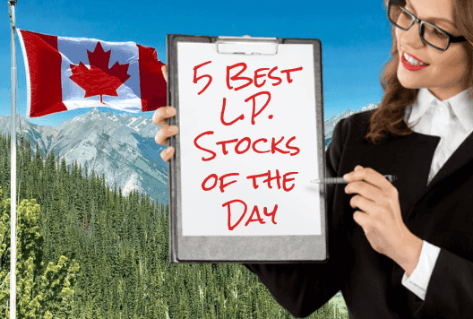 5 of Today’s Best Performing Canadian L.P. Stocks – January 3, 2018