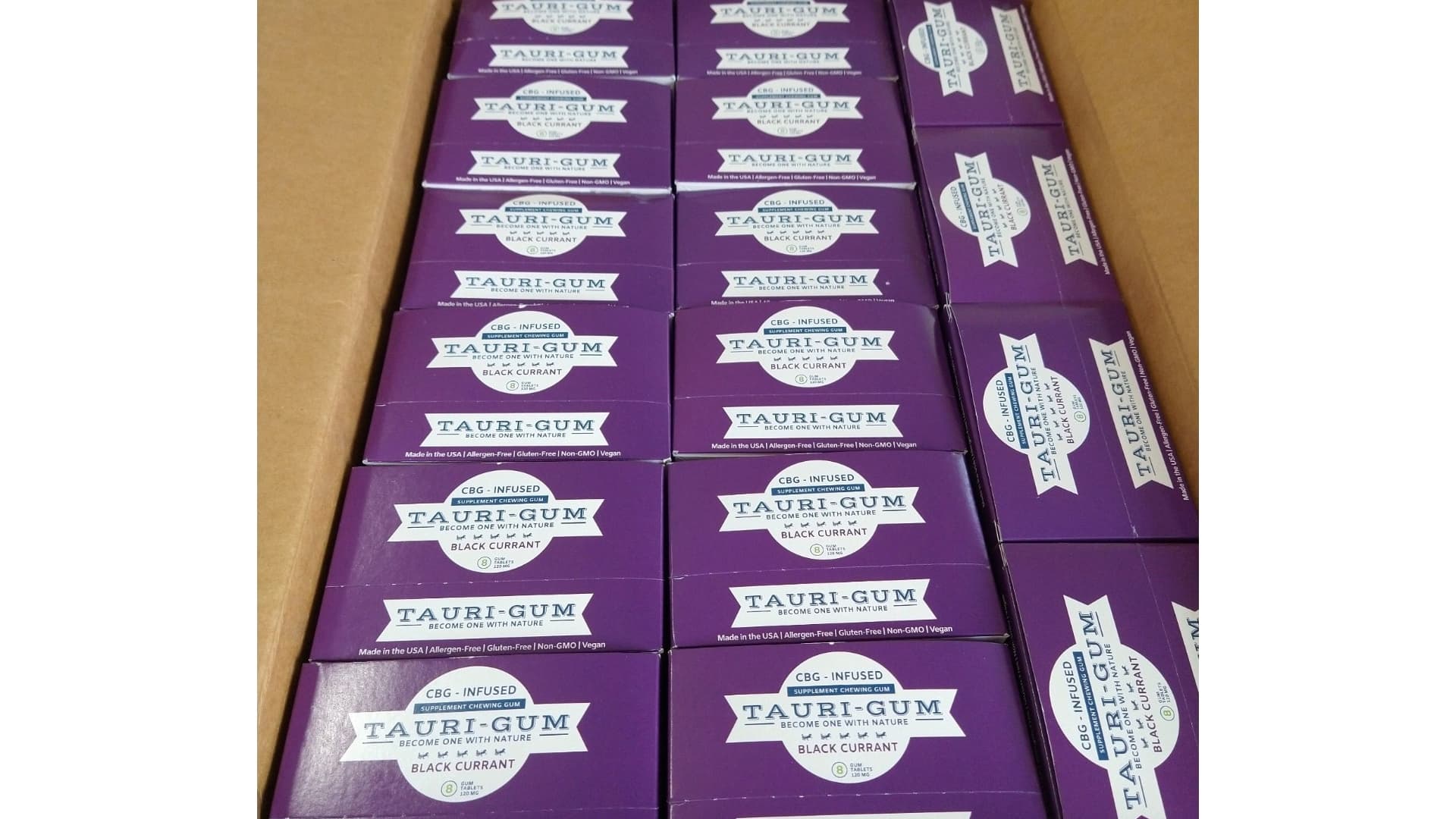 Tauriga Sciences, Inc'.s E-Commerce Fulfillment Center Confirms Arrival of Black Currant Flavor Tauri-Gum Inventory