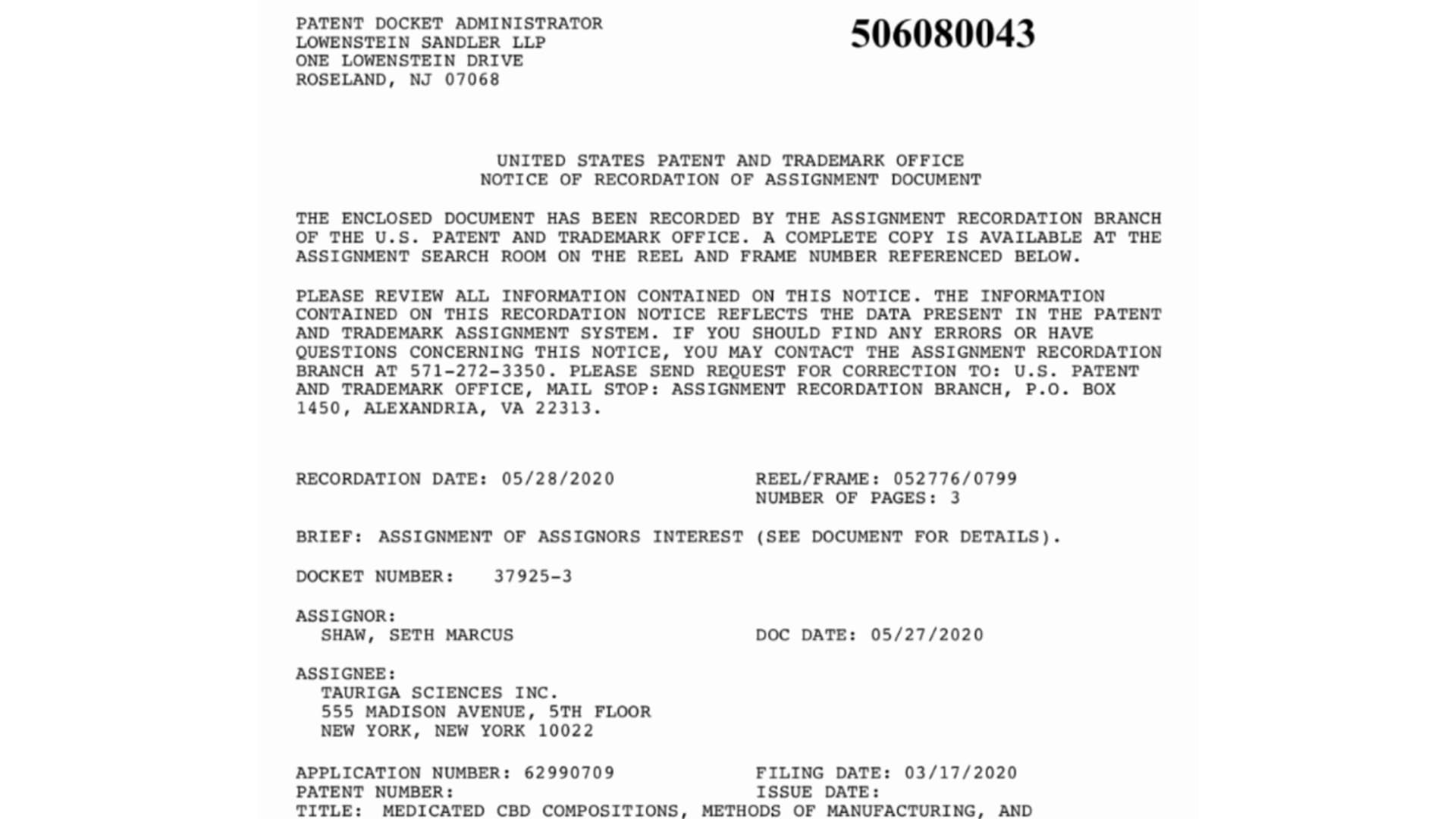 Tauriga Sciences Inc. to Resume the Clinical Development of its Proposed "Anti-Nausea" Pharmaceutical Grade Version of Tauri-Gum