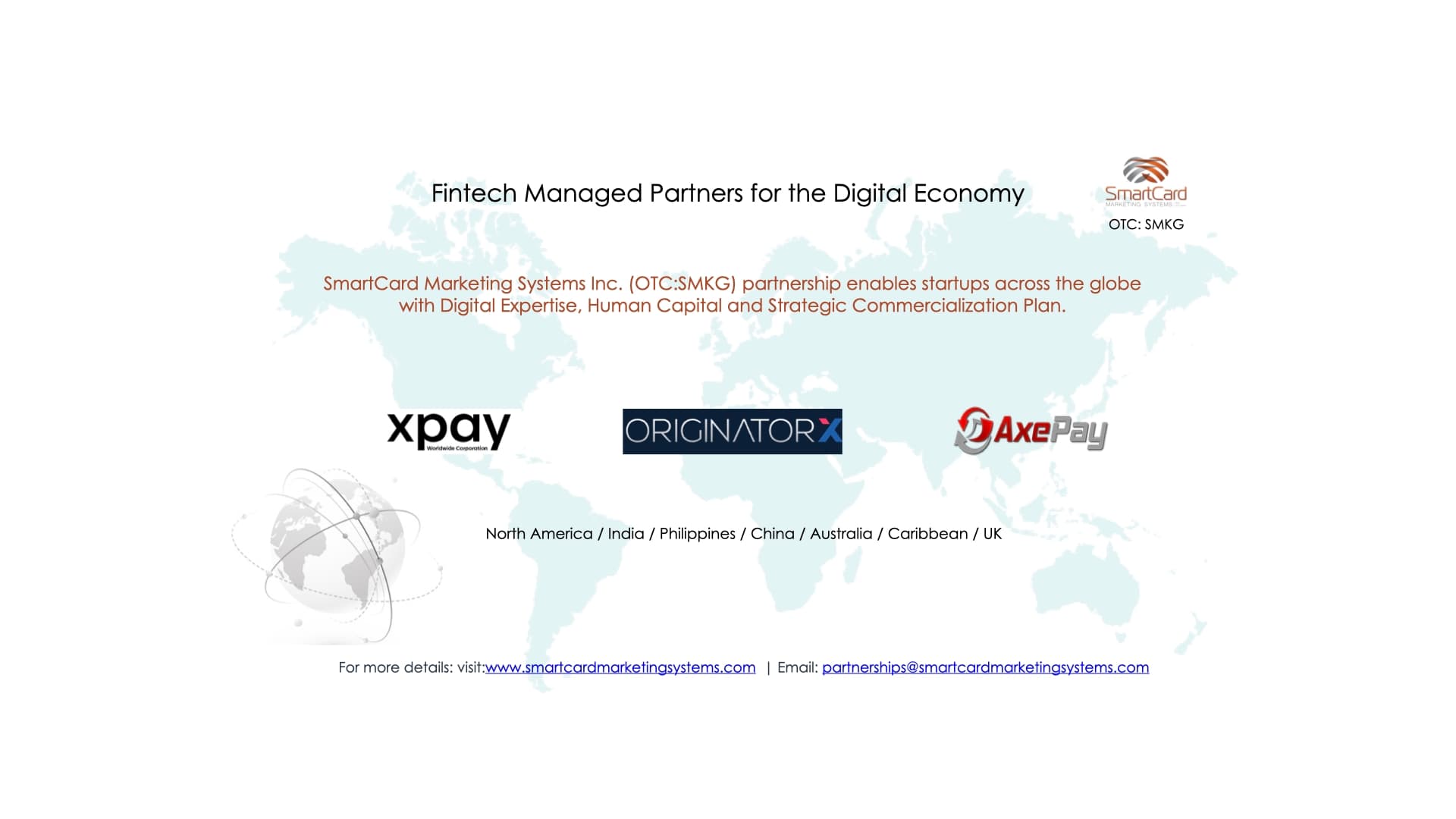 SmartCard Marketing Systems Inc. (OTC:SMKG) Announces a Success in Fintech Management Partnerships Leading Into 2021 Maximizing Investor & Stakeholders Share Value
