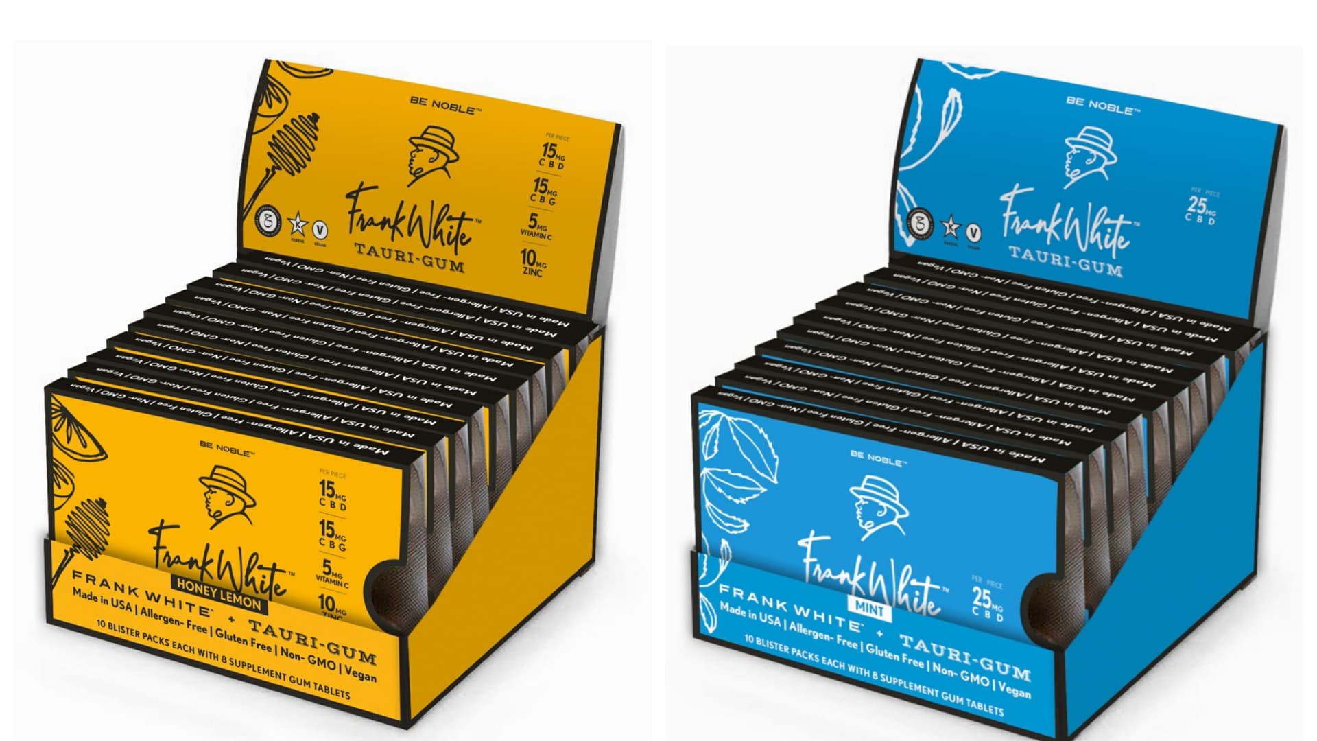 Tauriga Sciences, Inc. and Think BIG, LLC Confirm the Launch of Two Limited-Edition Frank White/Tauri-Gum Versions