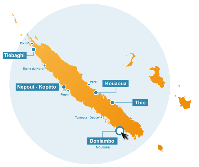 New Caledonia Eramet map