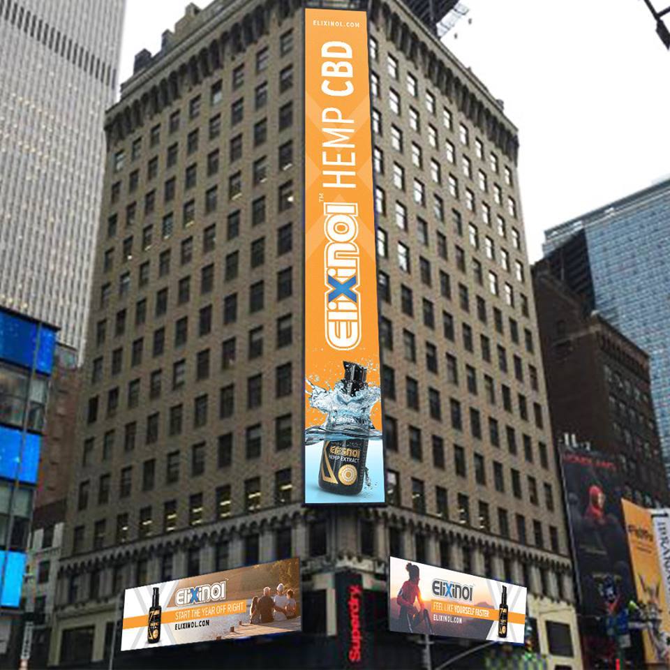 Elixinol Times Square Ads