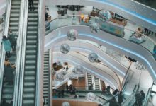 aerial photography of mall interior