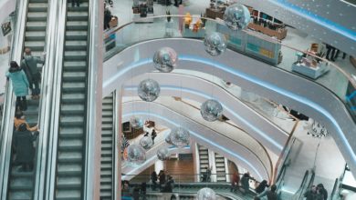 aerial photography of mall interior