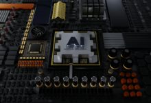 a close up of a computer motherboard with many components