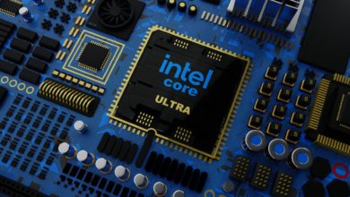 a close up of the intel core logo on a computer motherboard