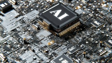 a computer chip with the letter a on top of it